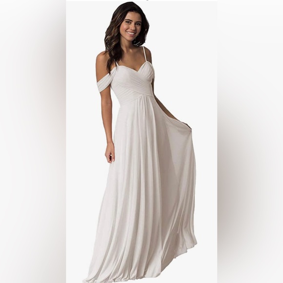 Miao Duo Dresses & Skirts - Miao Duo White Wedding Dress Off The Shoulder Maxi Sweetheart Neckline Size 6